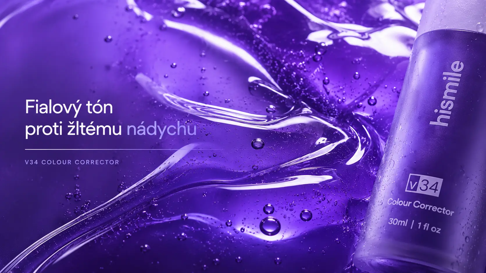 Fialový tón proti žltému nádychu hismile v34